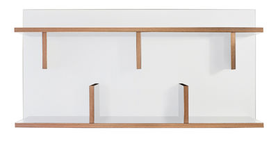 POP UP HOME Rack Shelf - L 90 x H 45 cm. White,Natural wood