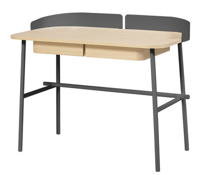 Hartô Victor Desk. Natural wood,Charcoal grey