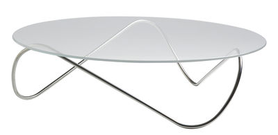 Objekto Kaeko Coffee table. Transparent,Glossy metal