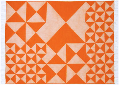Verpan Mirror Throw Blanket - / 130 x 190 cm - Panton 1969. Orange