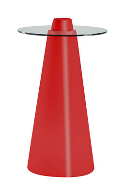 Slide Peak High table - H 120 cm. Laquered red