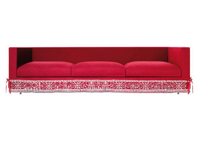 Moooi Boutique Diary Straight sofa - 3 seaters. White,Red
