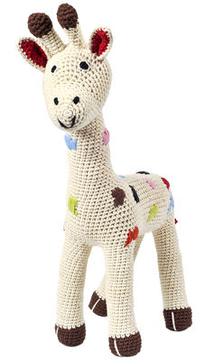 Anne-Claire Petit Girafe Cuddly toy - Crochet cuddly toy. Beige