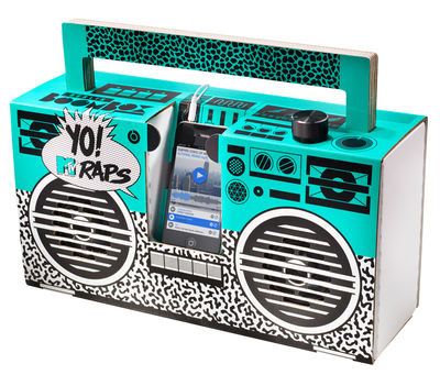 Berlin Boombox Yo! MTV Raps Mobile speaker - Oldschool - For Smartphone. Black,Turquoise