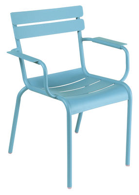 Fermob Luxembourg Stackable armchair. Turquoise