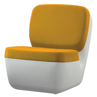 Magis Nimrod Low armchair. White,Yellow