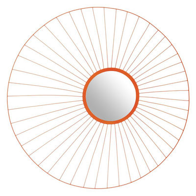 Gan Primp Mirror - Ø 90 cm. Fluorescent orange