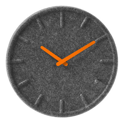 LEFF amsterdam Felt 35 Wall clock - Recycled felt - Ø 35 cm. Orange,Grey