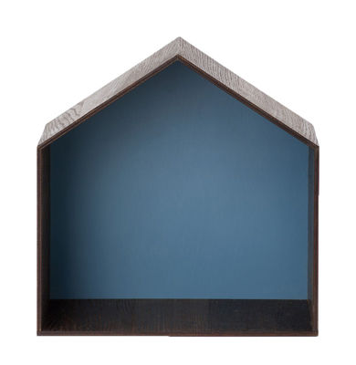 Ferm Living Studio Shelf - W 30 x H 30 cm. Blue,Dark wood