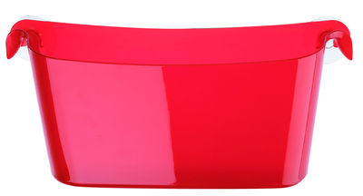 Koziol Boks Storage box - With sucker. Transparent red