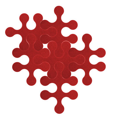 La Corbeille Molécules Rug. Red