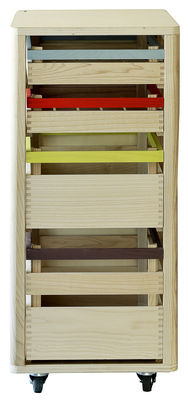 Pic Vert et Cie 4 Saisons Mobile container - / 4 cases. Multicoulered,Natural wood