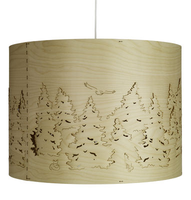 Northern Lighting Norwegian Forest Large Pendant. Light wood