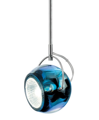 Fabbian Beluga Pendant - Glass version - Ø 9 cm. Blue