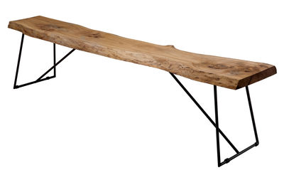 Zeus Old Times Bench. Black,Natural wood