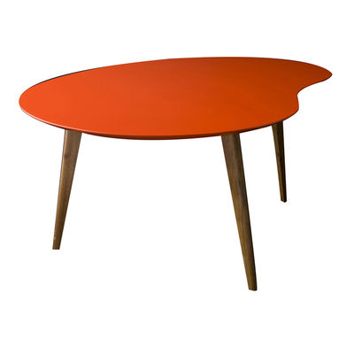 Sentou Edition Lalinde large Coffee table - L 83cm / Wood legs. Red,Wood
