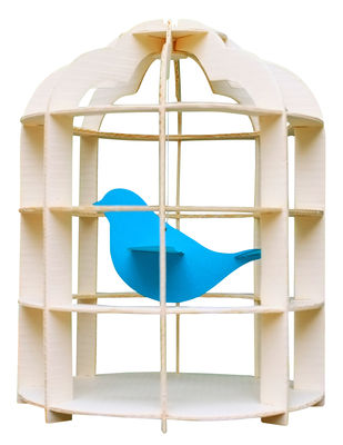 Pa Design Paper Cage Mobile - Cardboard. Natural wood,Turquoise