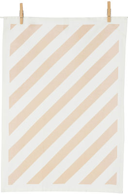 Ferm Living Stripe Tea towel. Pink
