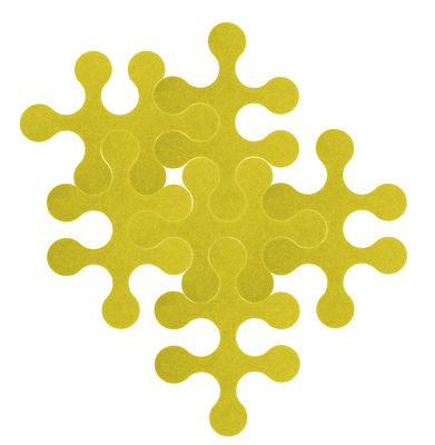 La Corbeille Molécules Rug. Yellow