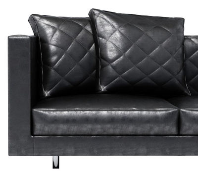 Moooi Boutique Leather Cushion - 49 x 48 cm. Black