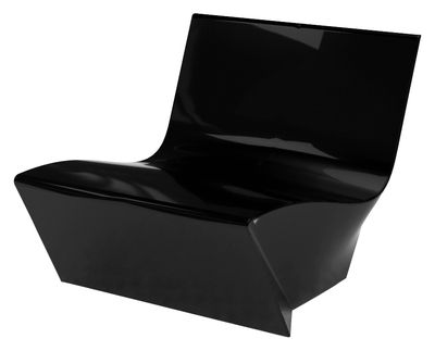 Slide Kami Ichi Low armchair - Lacquered version. Lacquered black
