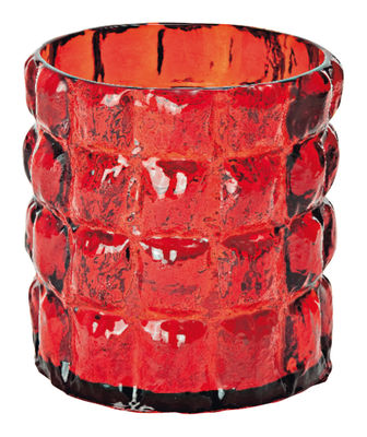 Kartell Matelasse Vase - Basket / Ice bucket. Transparent red