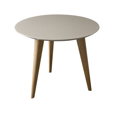 Sentou Edition Lalinde Small Coffee table - Ø 45cm / Wood legs. Wood,Light grey