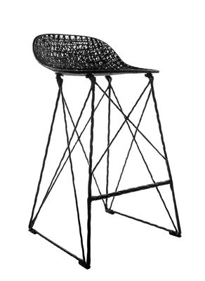 Moooi Carbon Bar Stool High stool - Outdoor - Seat : H 66 cm. Black