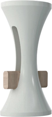 Branex Design Tam Bar Bar stool - H 75 cm - Plastic & wood. Winter white