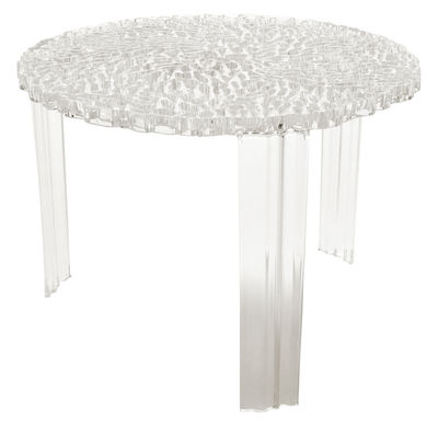 Kartell T-Table Medio Coffee table - H 36 cm. Crystal