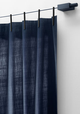 Kvadrat Ready Made Kit - Non-woven curtain + fastening / L 210 x H 300 cm. Blue