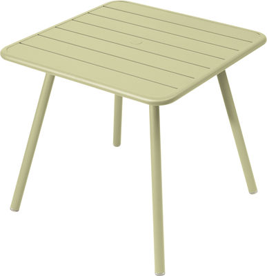 Fermob Luxembourg Table - 80 x 80 cm / 4 legs. Lime