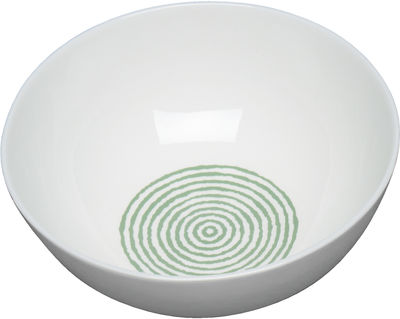 A di Alessi Acquerello Salade bowl - Ø 24,5 cm. White,Green