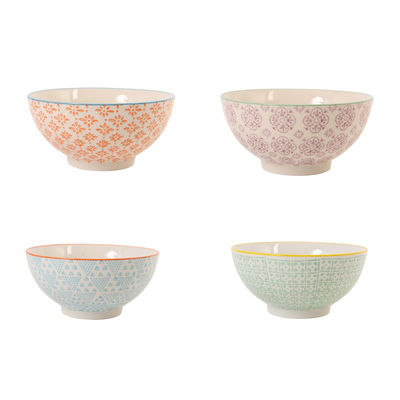& klevering Happy P. Bowl - Set of 4. Multicoulered