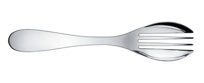 Alessi Eat.it Service fork. Glossy metal