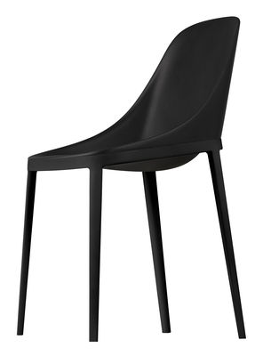 Alias Elle Chair - Polyuréthane seat & metal legs. Black