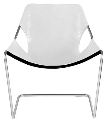 Objekto Paulistano Armchair - Stainless steel. White