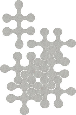 La Corbeille Molécules Rug - 6 pieces. Ecru
