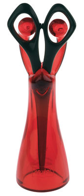 Koziol Edward Scissors - With holder. Red,Black