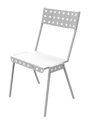 Meccano Home Bistrot Stackable chair - Metal. White