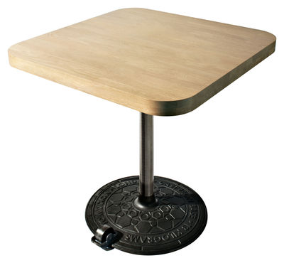 Tom Dixon Roll table Table - 80 x 80 cm. Black,Light wood