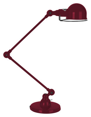 Jieldé Signal Table lamp - 2 arms - H max 60 cm. Glossy burgundy
