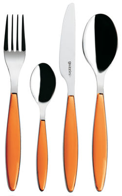 Guzzini Feeling Kitchen cupboard - 24 pieces of cutlery. Orange
