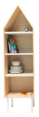 Valsecchi 1918 Levante Shelf - Without door. White,Natural wood