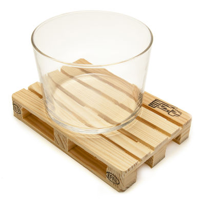 Pa Design Palette-it Glass coaster - Set of 4. Natural wood
