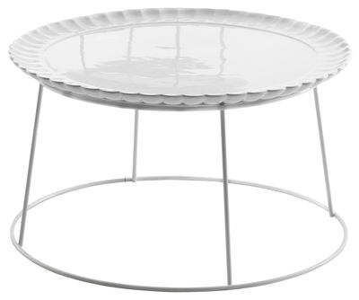 Mogg Il piato e' servito Coffee table - / Removable top - Ø 60 x H 33 cm. White
