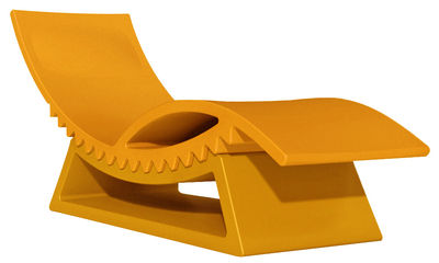 Slide TicTac Reclining chair - with coffee table. Orange