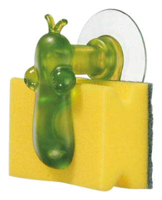 Koziol Norbert Sponge holder - Sponge holder. Transparent olive green