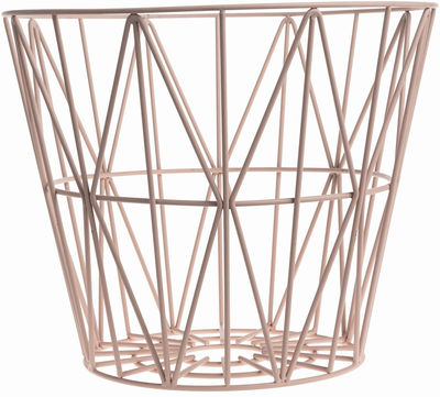 Ferm Living Wire Large Basket - Ø 60 x H 45 cm. Pink