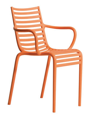 Driade Pip-e Stackable armchair - Plastic. Orange